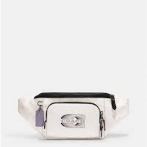Coach Track Belt Bag in Colorblock Signature Canvas.